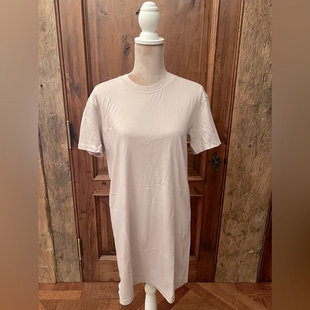 Madewell- blush pink, t-shirt knee length dress